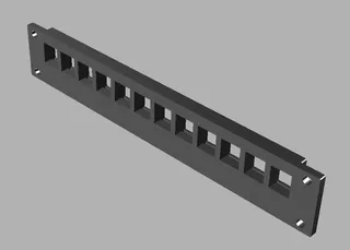 10 inch rack 12 port keystone patch panel