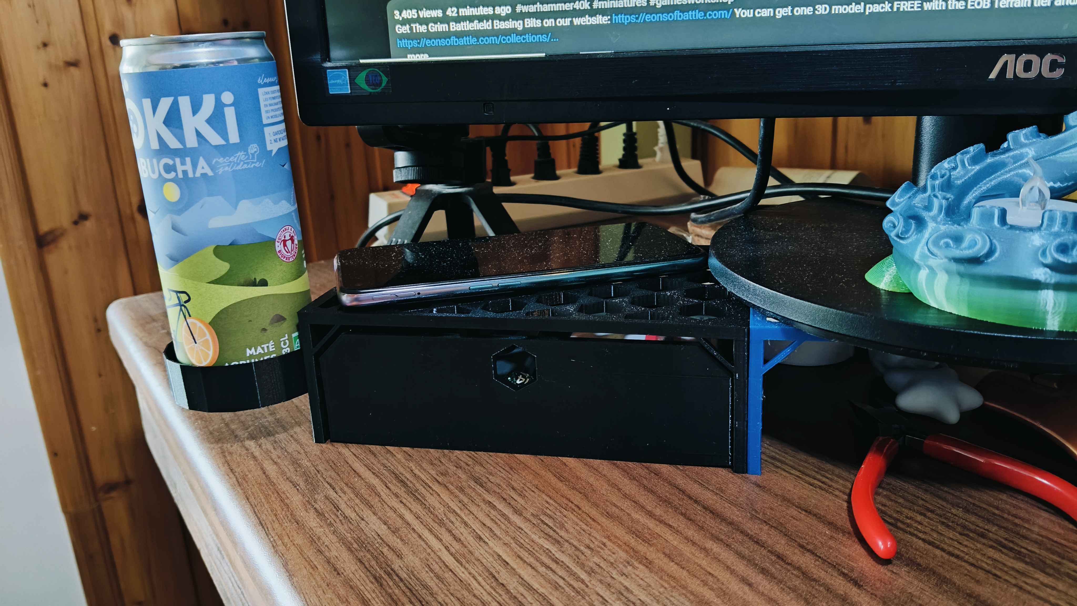 Modular Monitor riser for 180x180 printer beds or A1 mini UPDATED