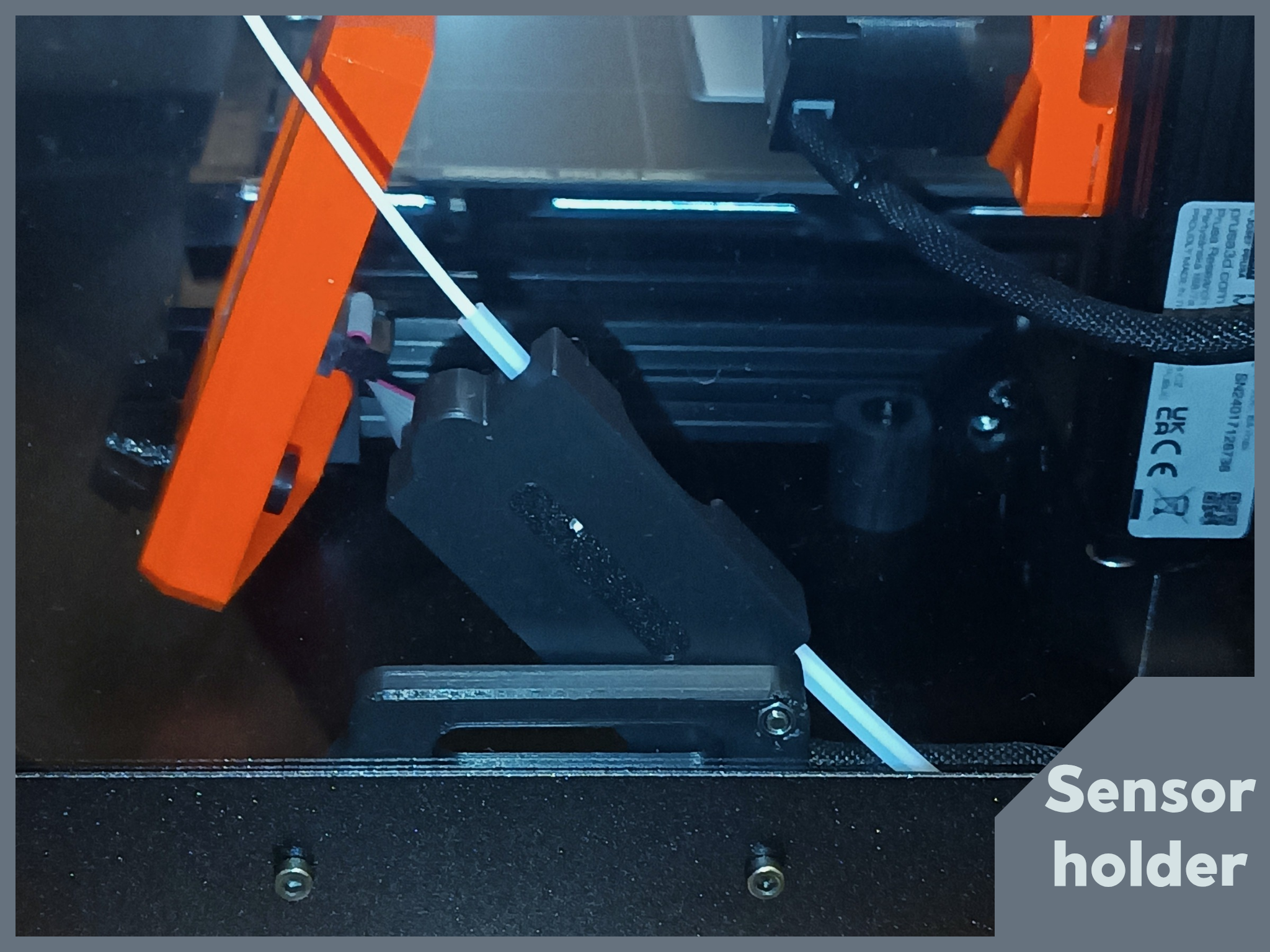 Prusa MINI Enclosure filament sensor holder