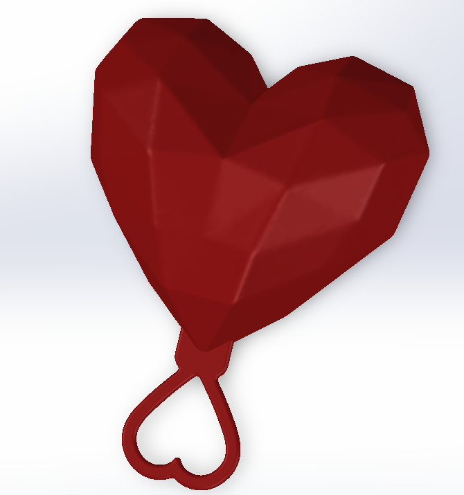 Miniatura 6 do modelo 3D Mini low poly heart keychain