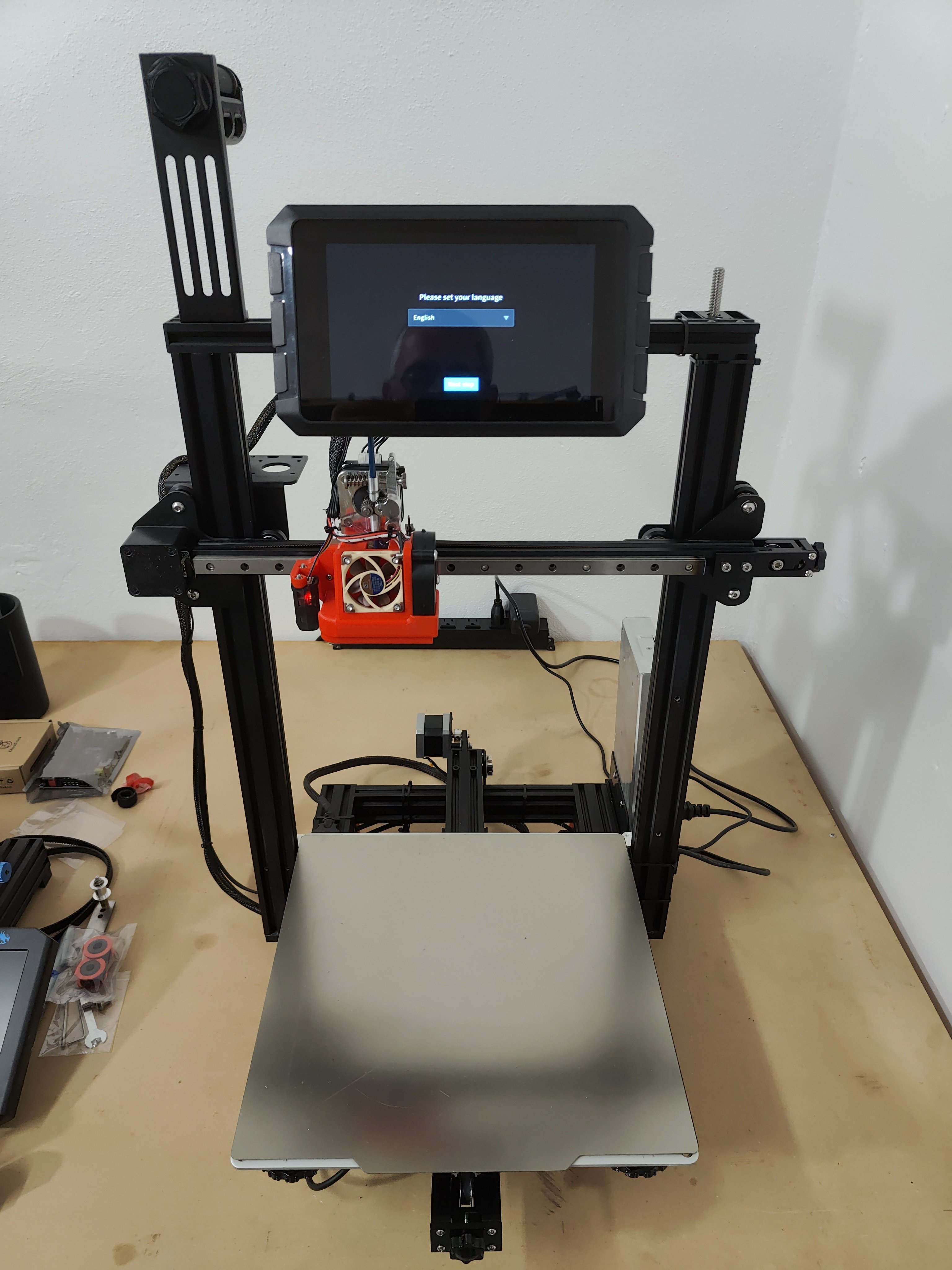 SonicPad/Waveshare 5" Mount - for 2020 rail, W/Runout