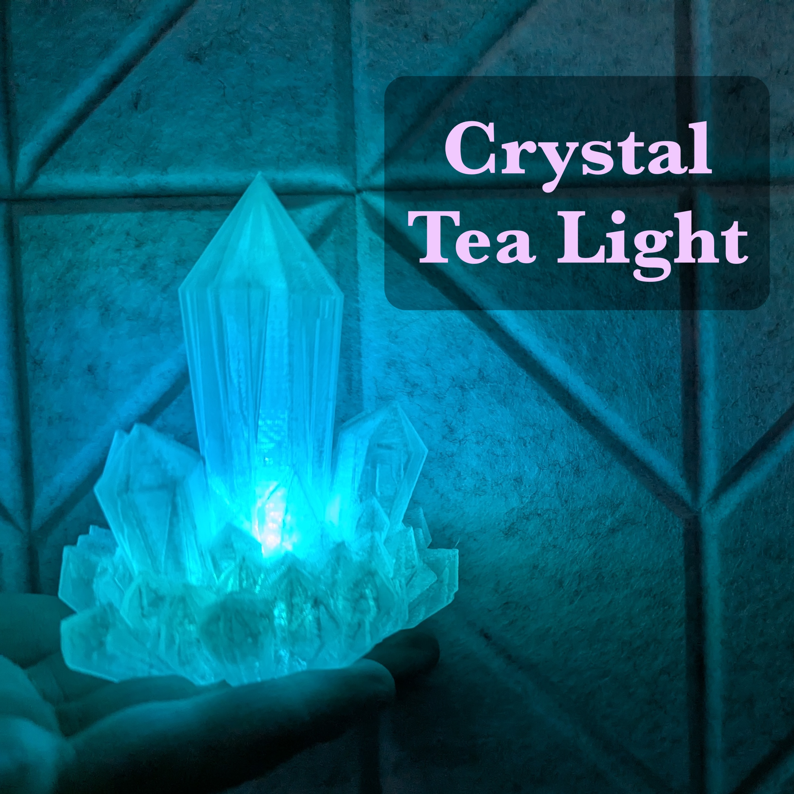 Crystal tea light LED candle cover