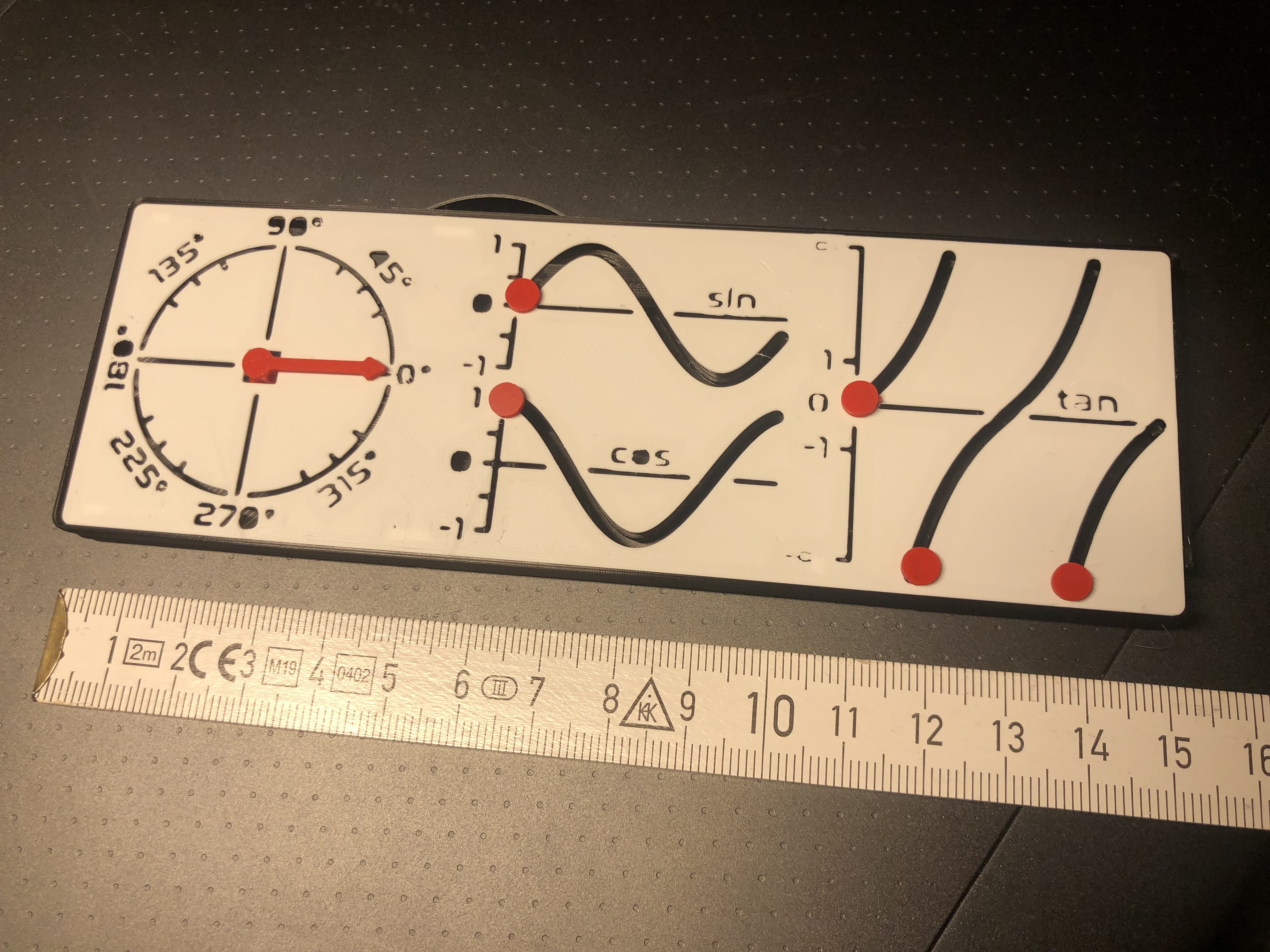 Mechanical Unit Circle and Trigonometric Functions 50% scale