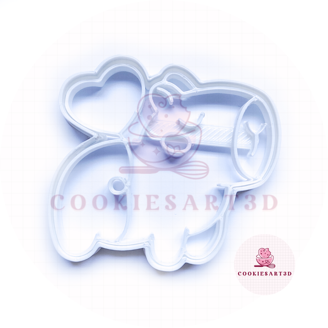 5 Cortadores Galletas Capibara Amor / 5 Capybara Love Cookie Cutters