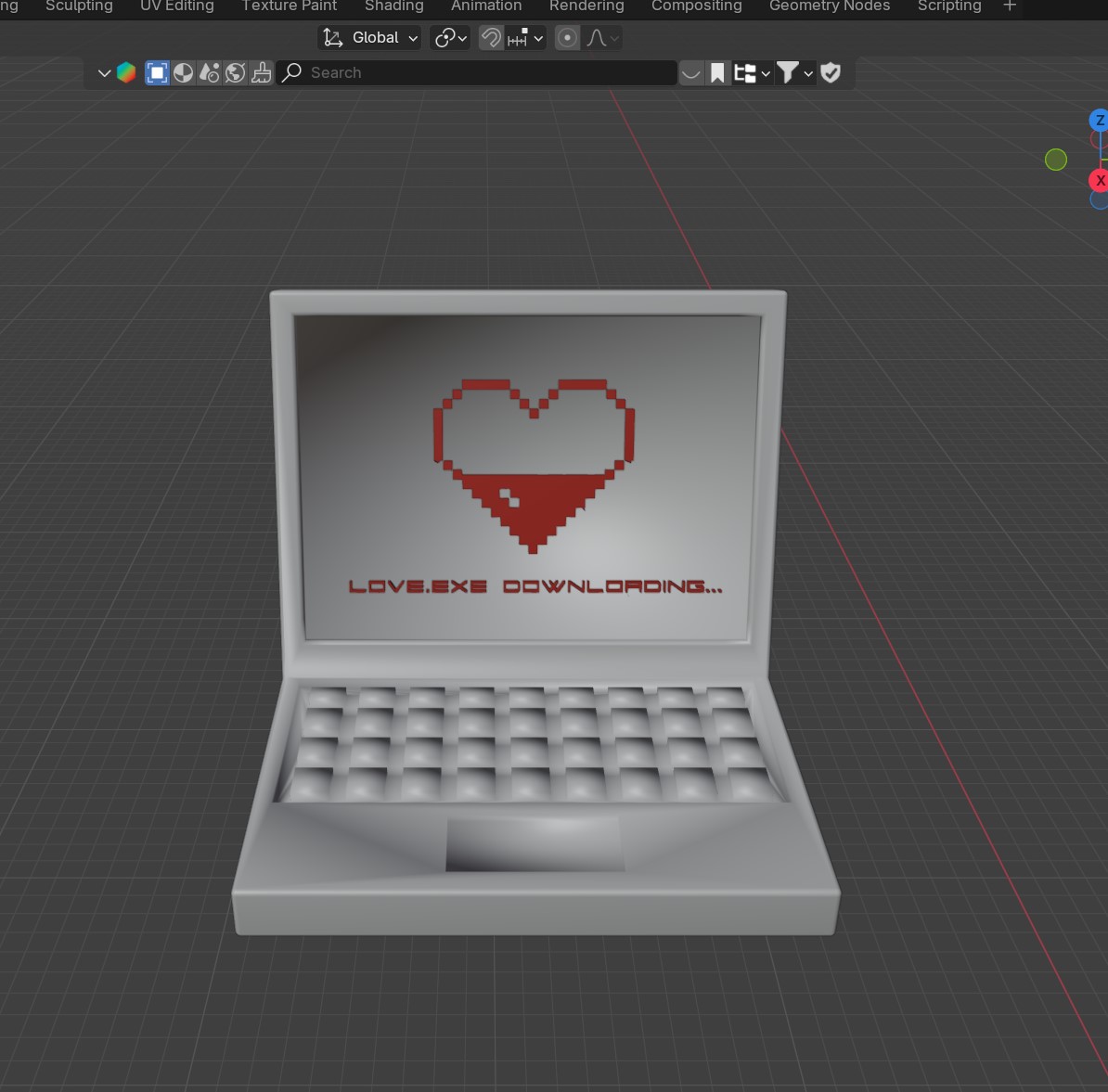 'Love.exe Downloading' (Valentine's Day)