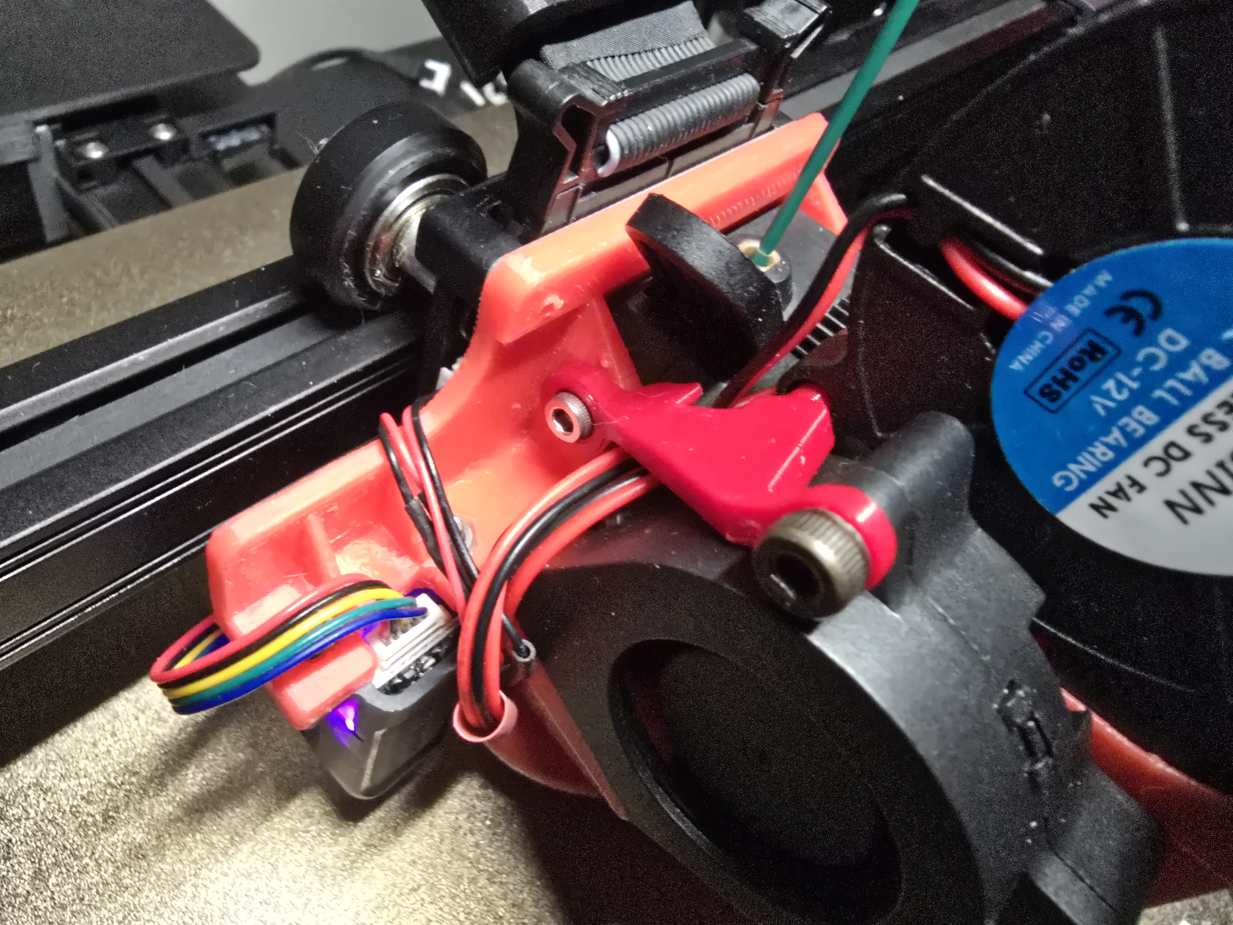 Support brace for Taurus Cooling Duct + Zuff 4020 Hotend Fan