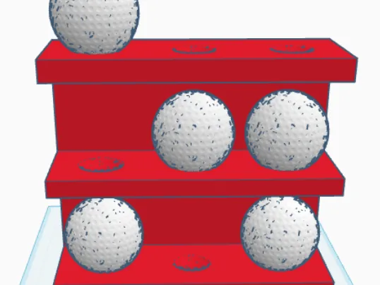 3x3 Golf Ball Wall Holder