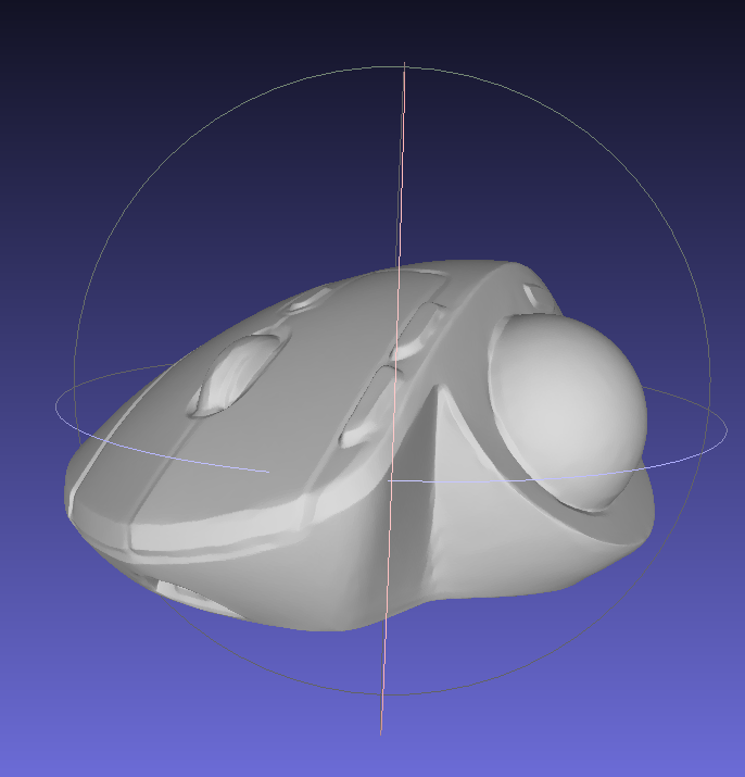 Scan model of a Logitech MX Ergo trackball