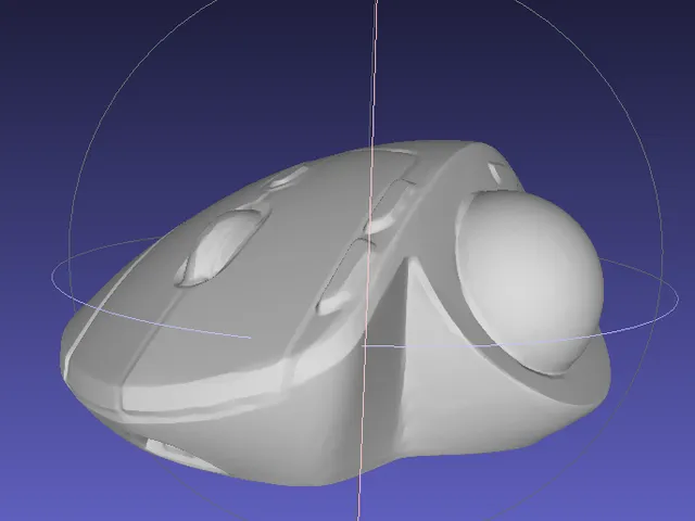 Scan model of a Logitech MX Ergo trackball