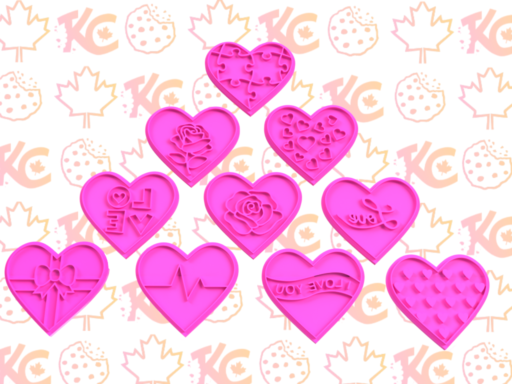 Heart Cutter & Stamp Set