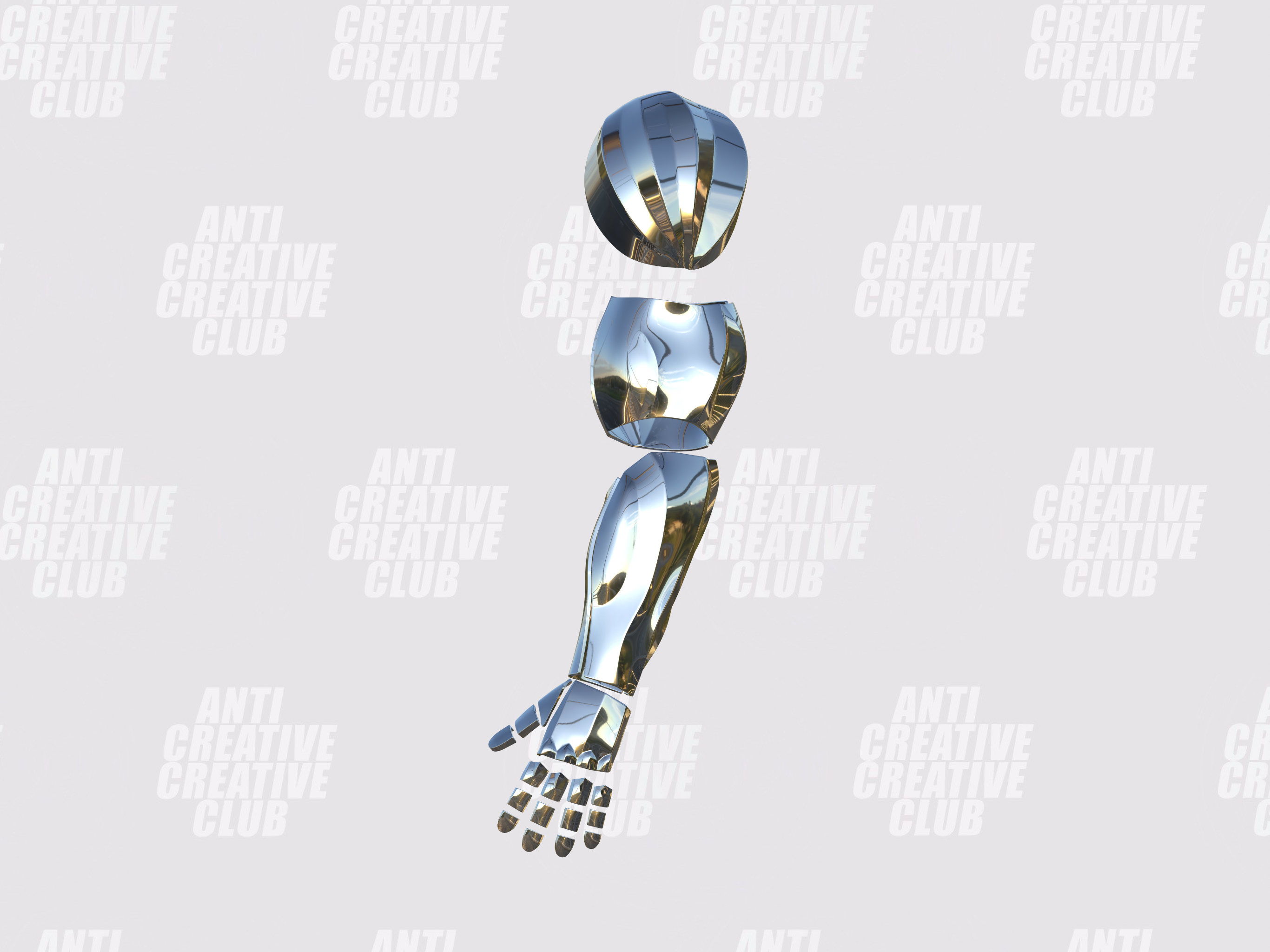 The Weeknd Arm AfterHours Til Dawn Chrome Arm 3D Model