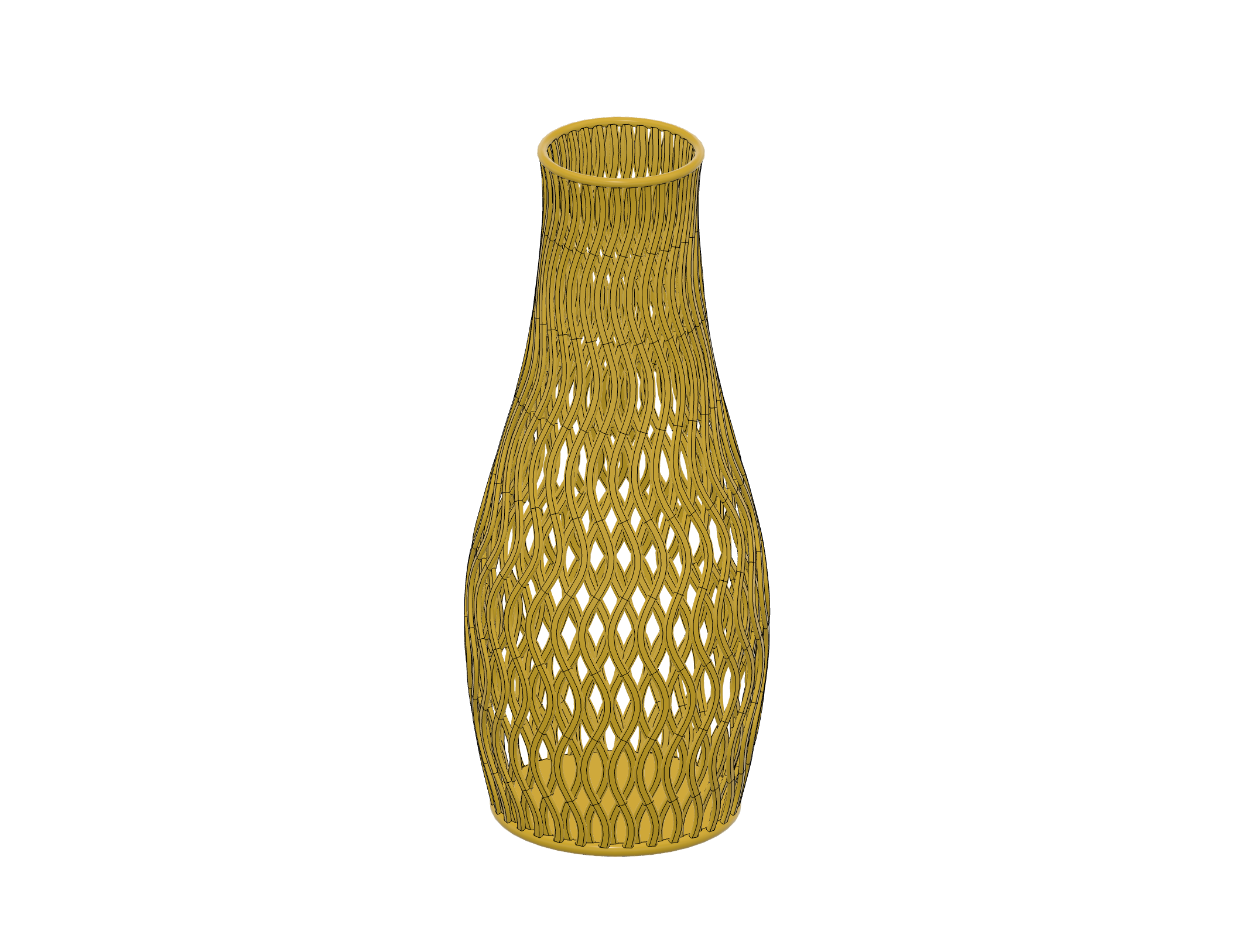 Weave Look Mesh Vase