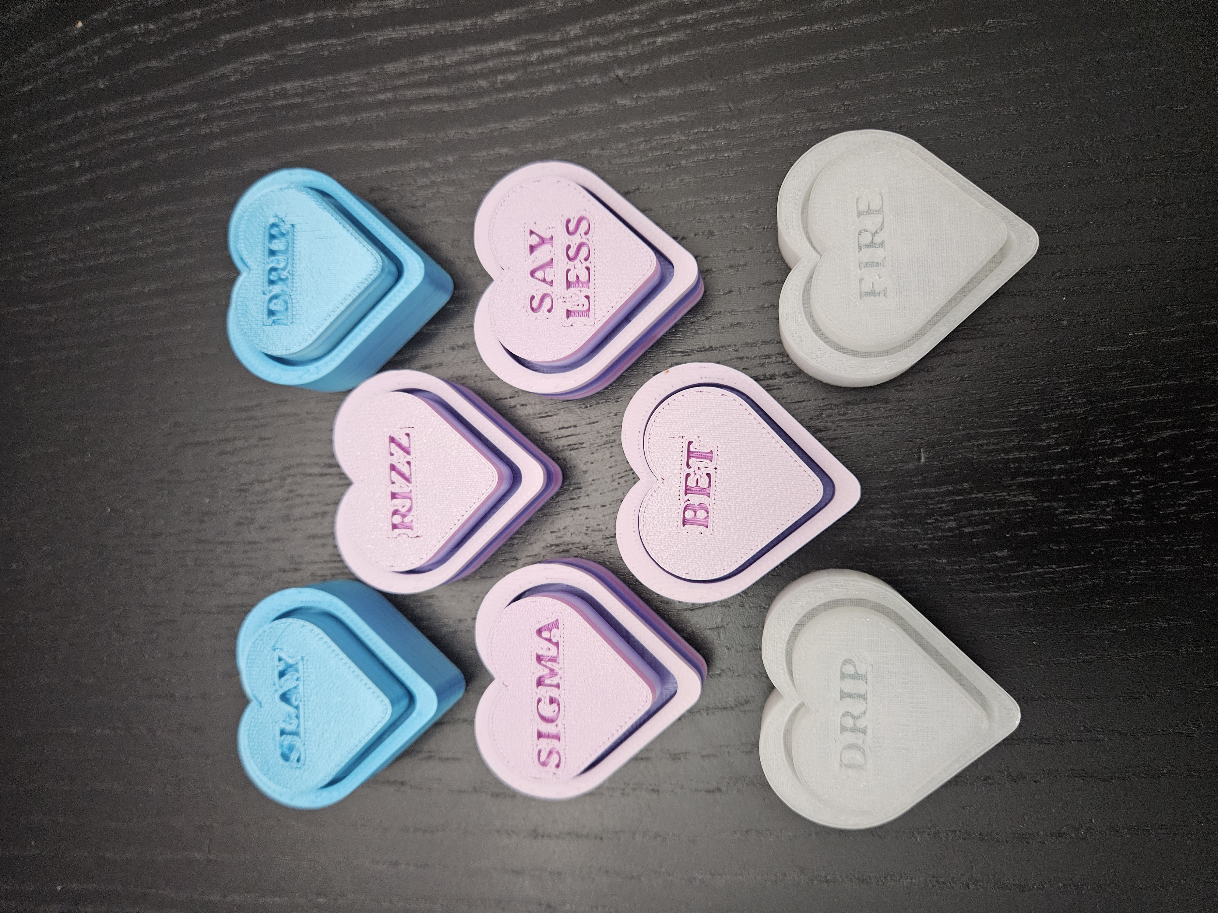 Conversation Heart Fidget Clicker