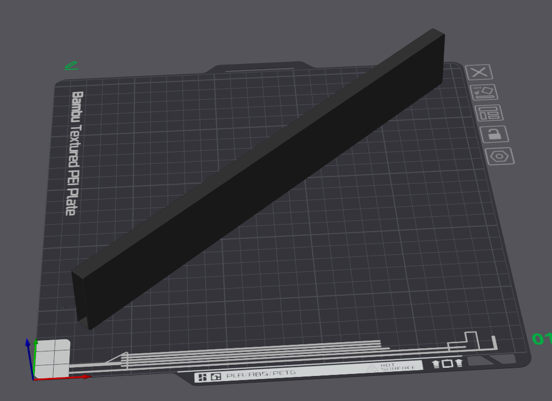 Under desk ruler holder (simple)