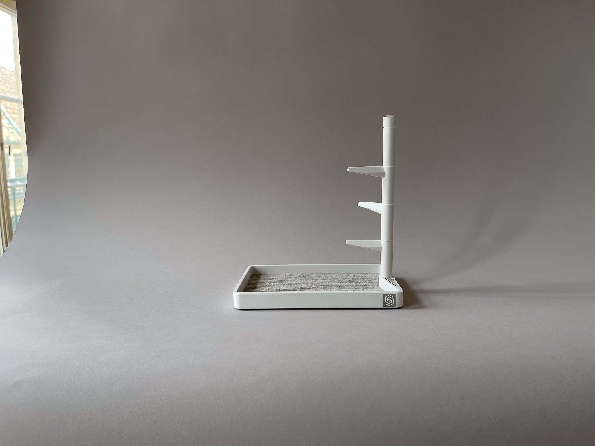 Tree tray with inlay- White