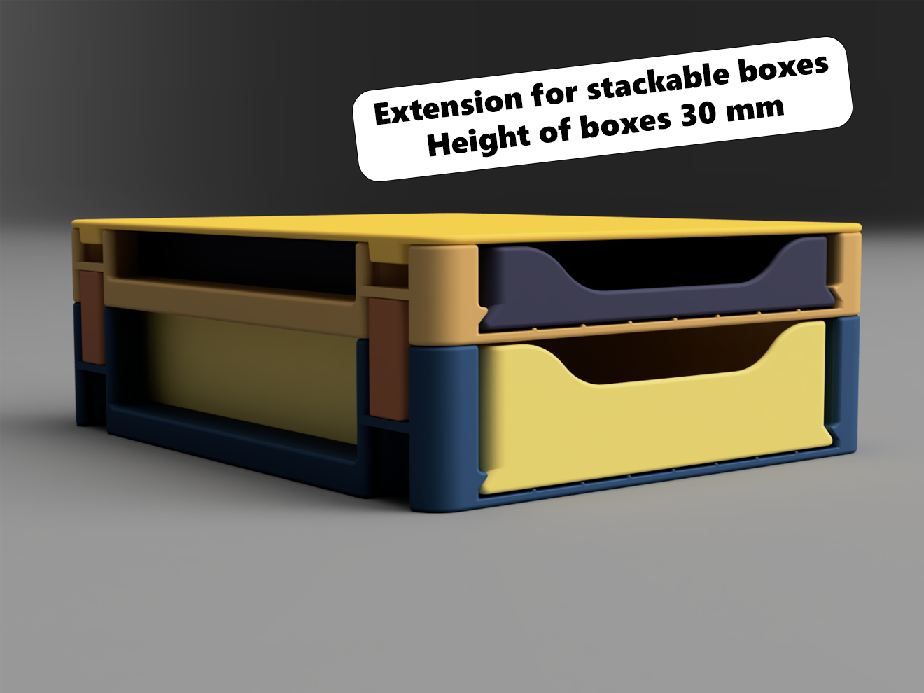Versatile Stackable Storage Box System (Height 30)