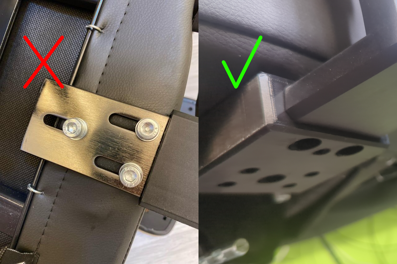 Quick detach SecretLab Chair armrest brackets