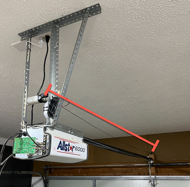 Meross Smart Garage Door Sensor Cable Riser/Cable Suspension Mount