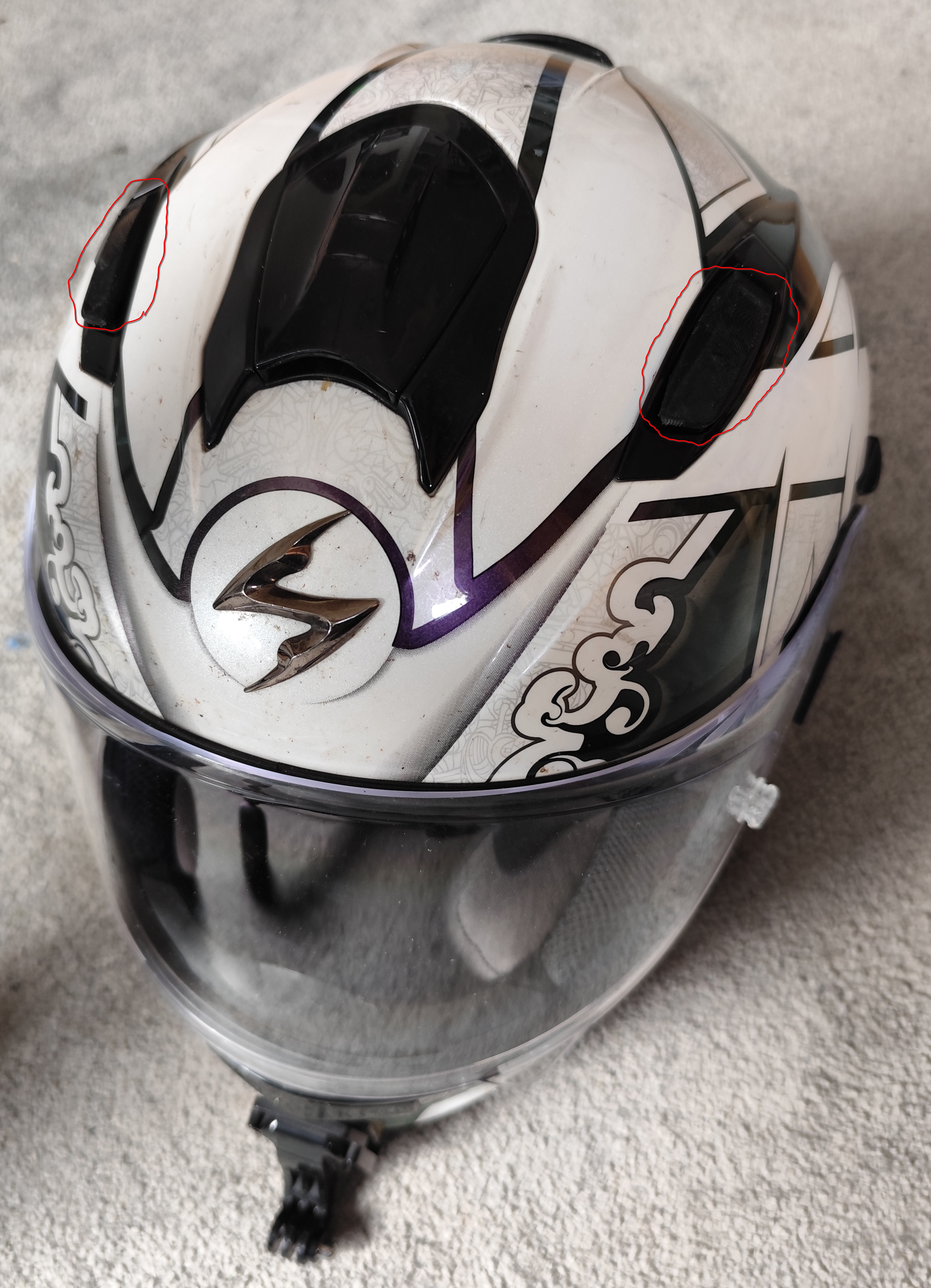 Scorpion EXO-510 Air helmet side vent door cover