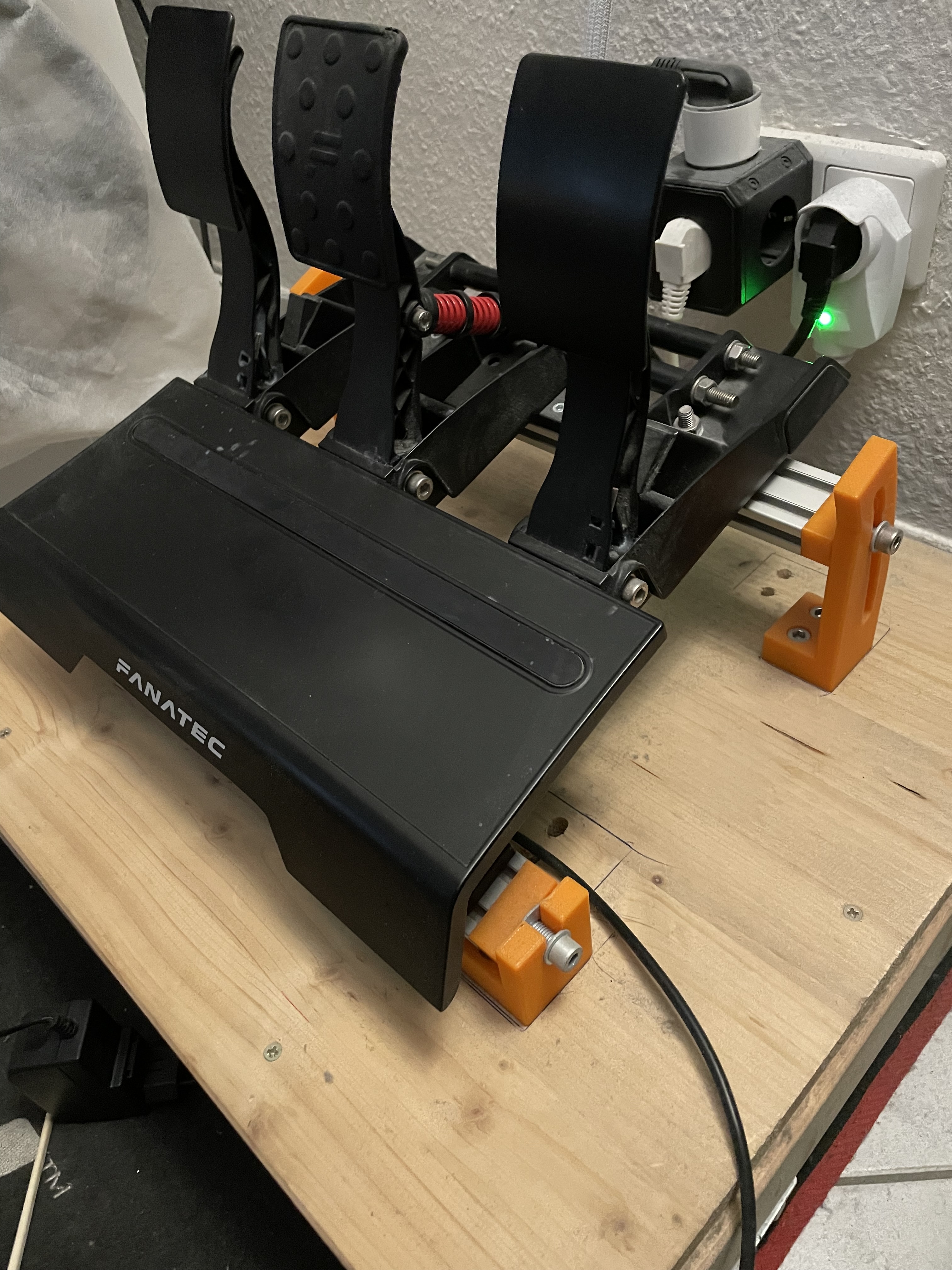 Adjustable Sim Racing pedal mount