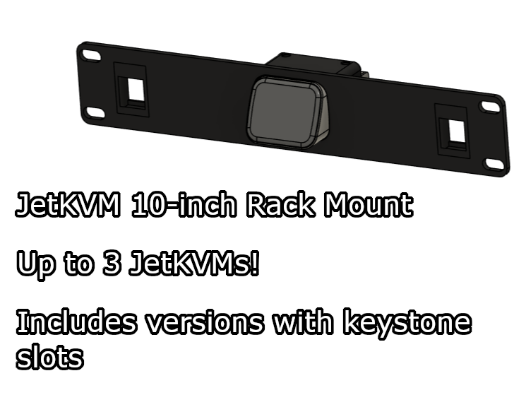 JetKVM 10-inch rack mount - With Keystone slots
