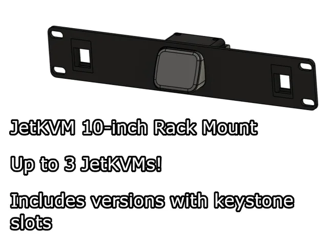 JetKVM 10-inch rack mount - With Keystone slots