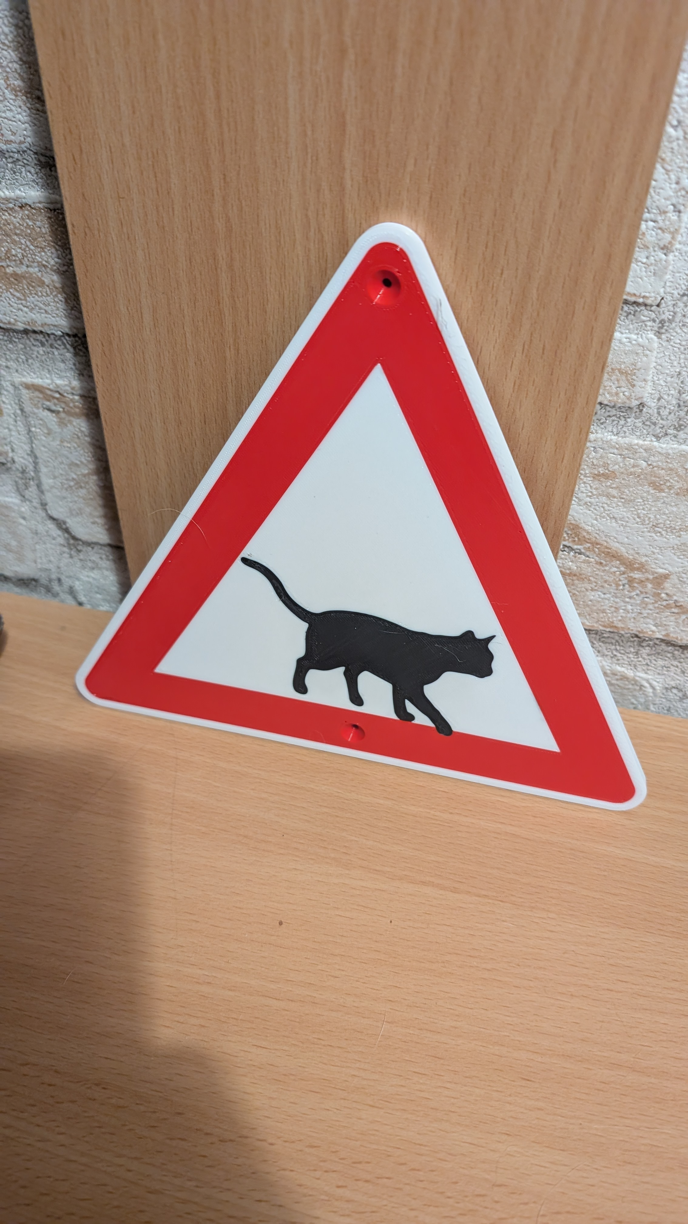 Panneau Chat Multicolor / Cat Road sign Multicolor