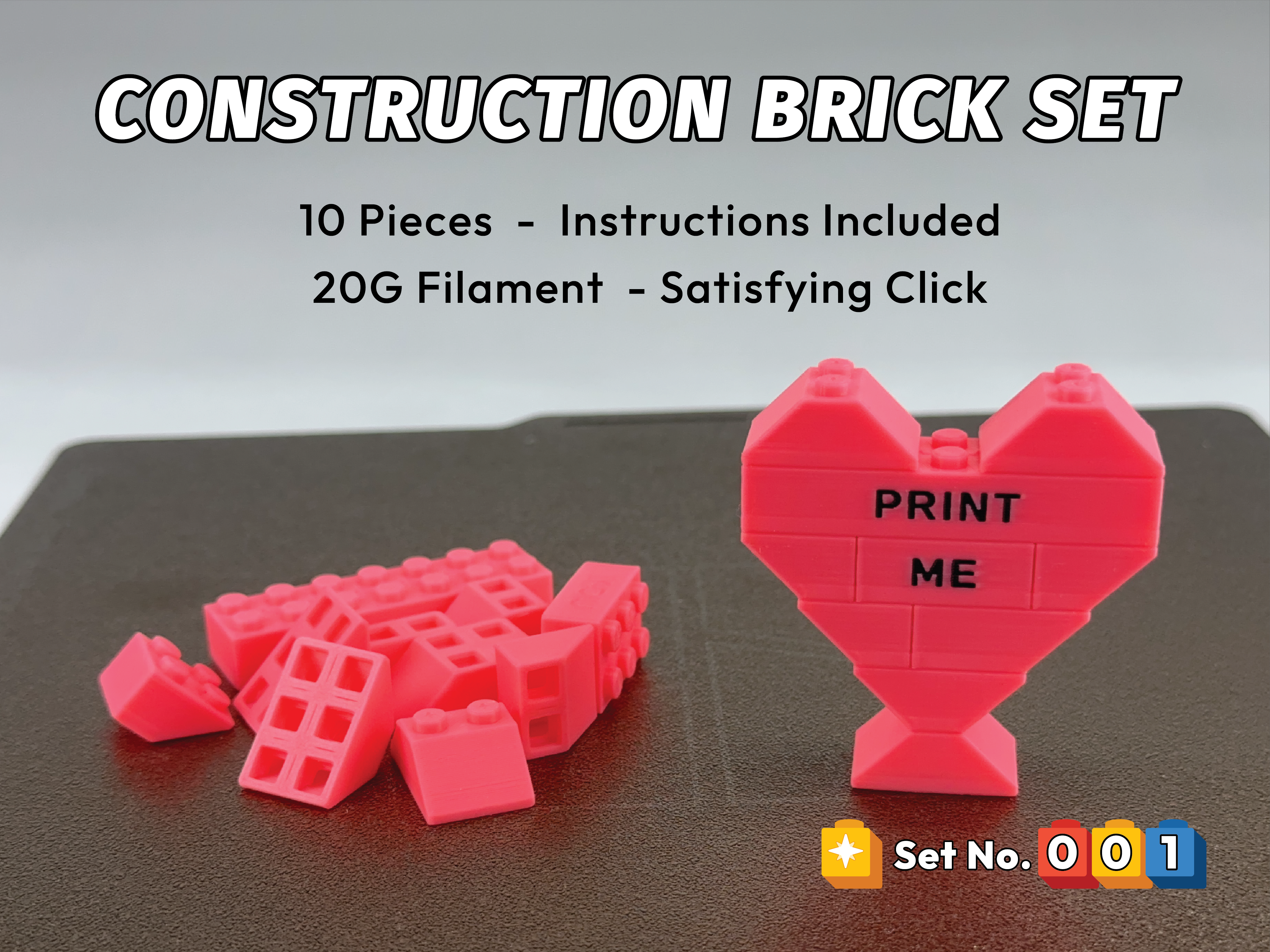 Starblocks "Be Mine"  Valentine's Candy Heart Set