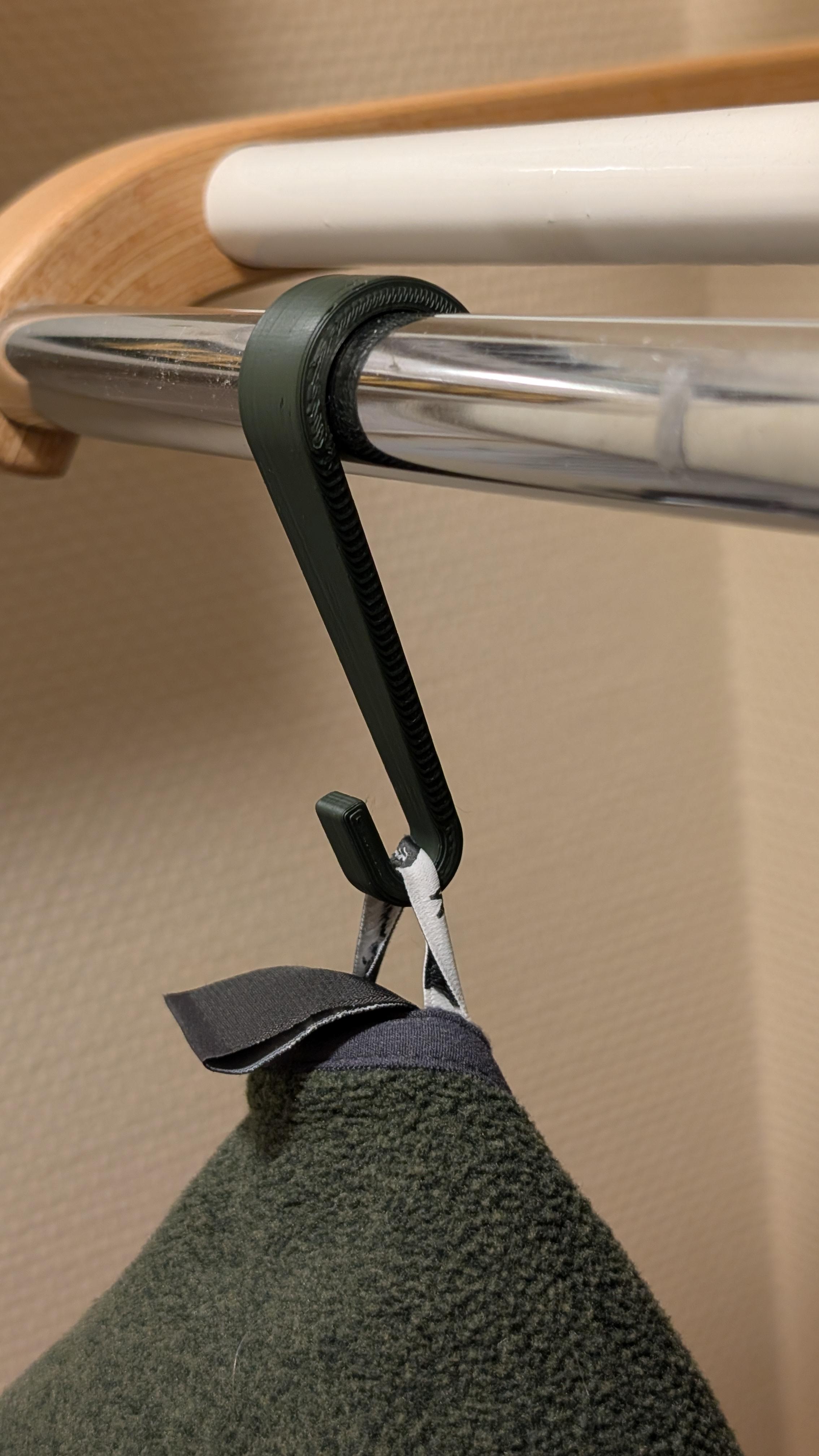 Clothing rail hook