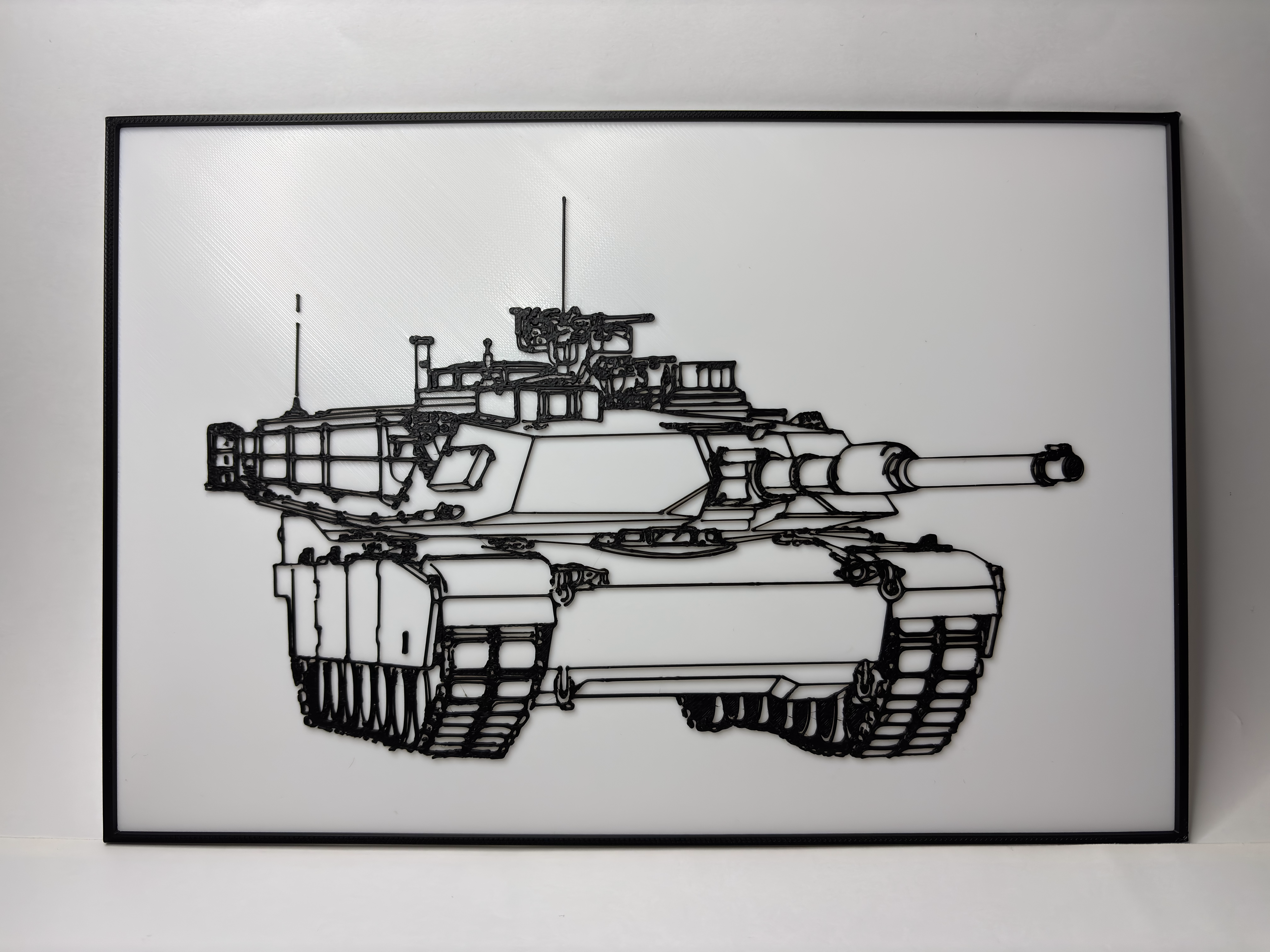 M1 Abrams Tank - Blueprint - Poster - Drawing