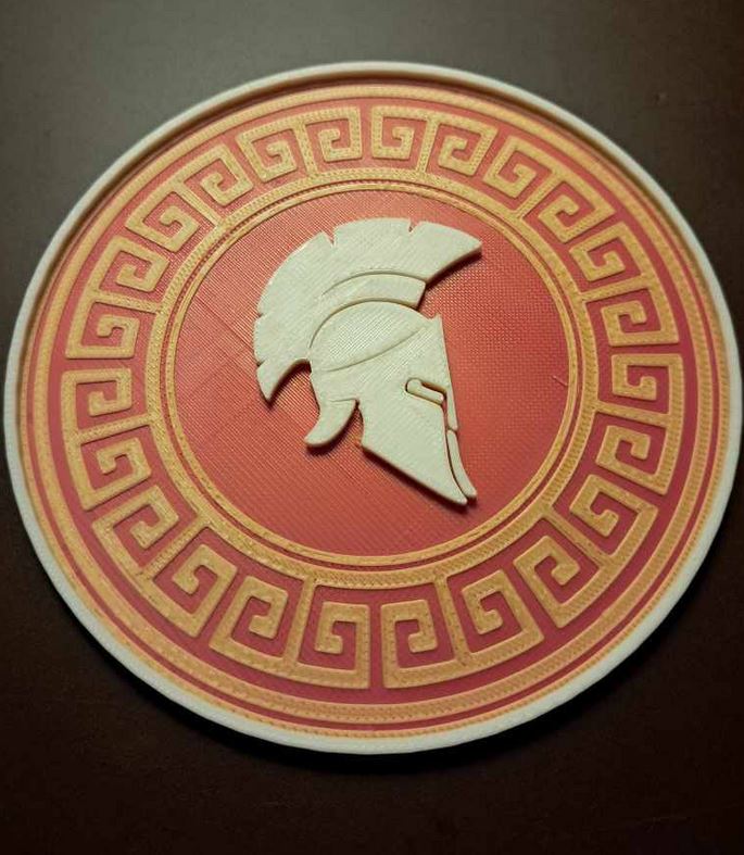 SPARTAN CREED COASTER (μολὼν λαβέ)  (COME AND TAKE THEM)