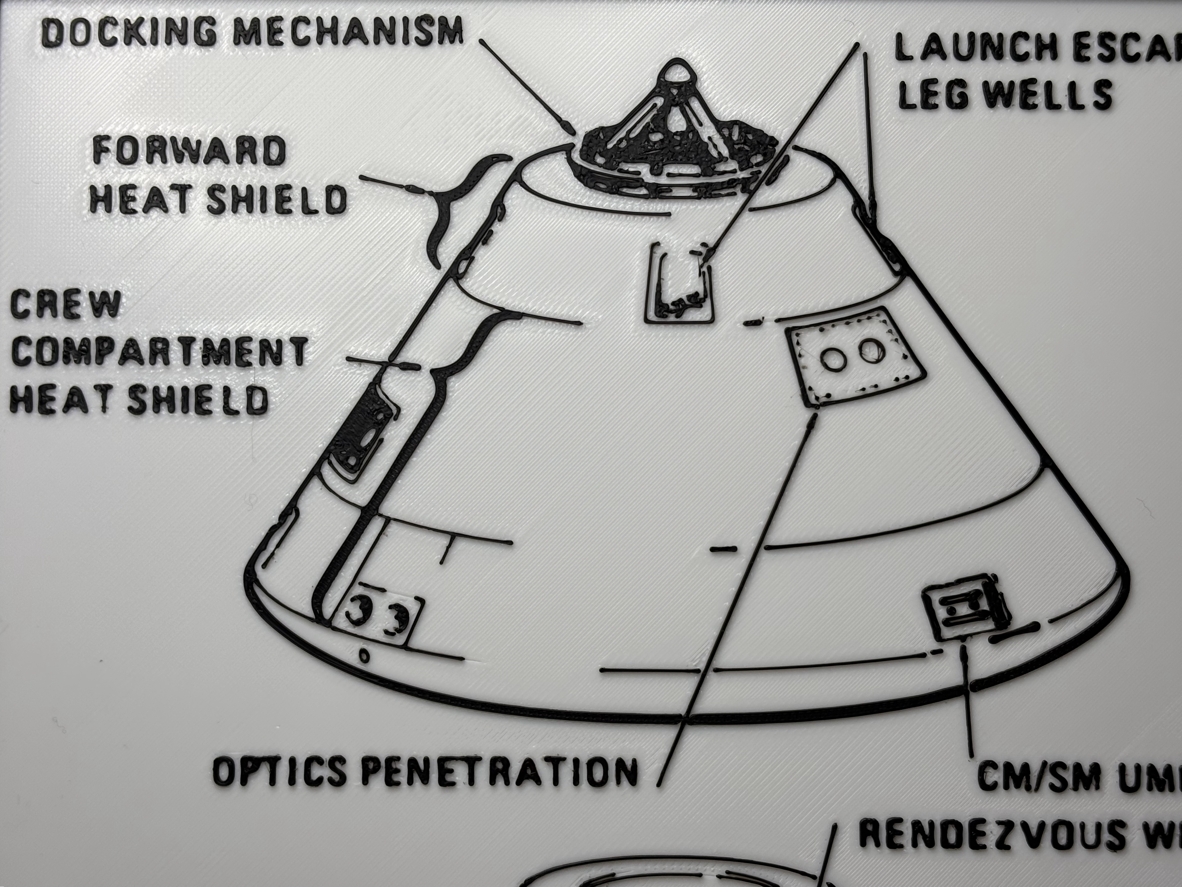 Miniatura 2 do modelo 3D Apollo Command and Service Module - Blueprint