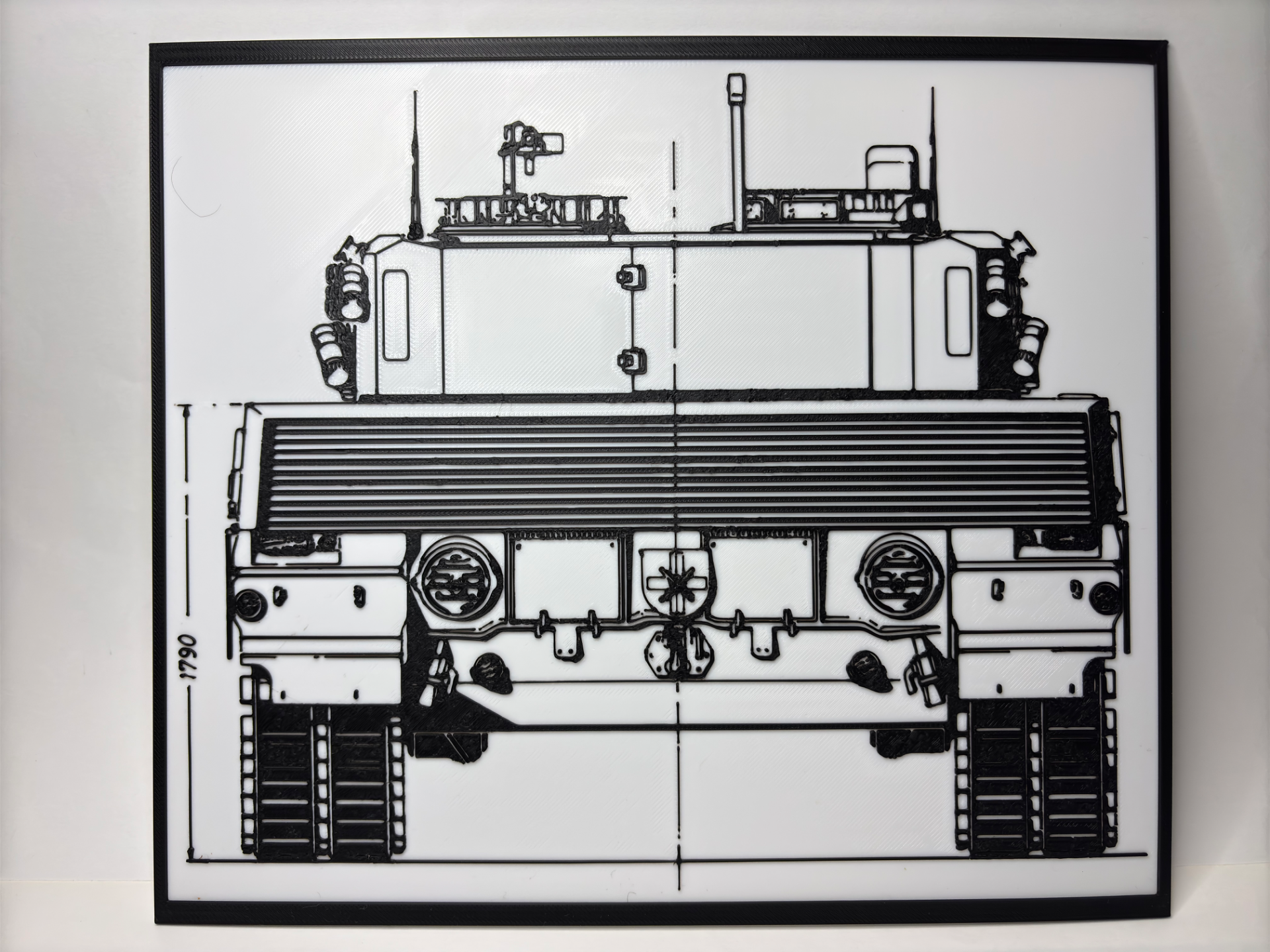 Kampfpanzer Leopard 2 - Rear view - Blueprint