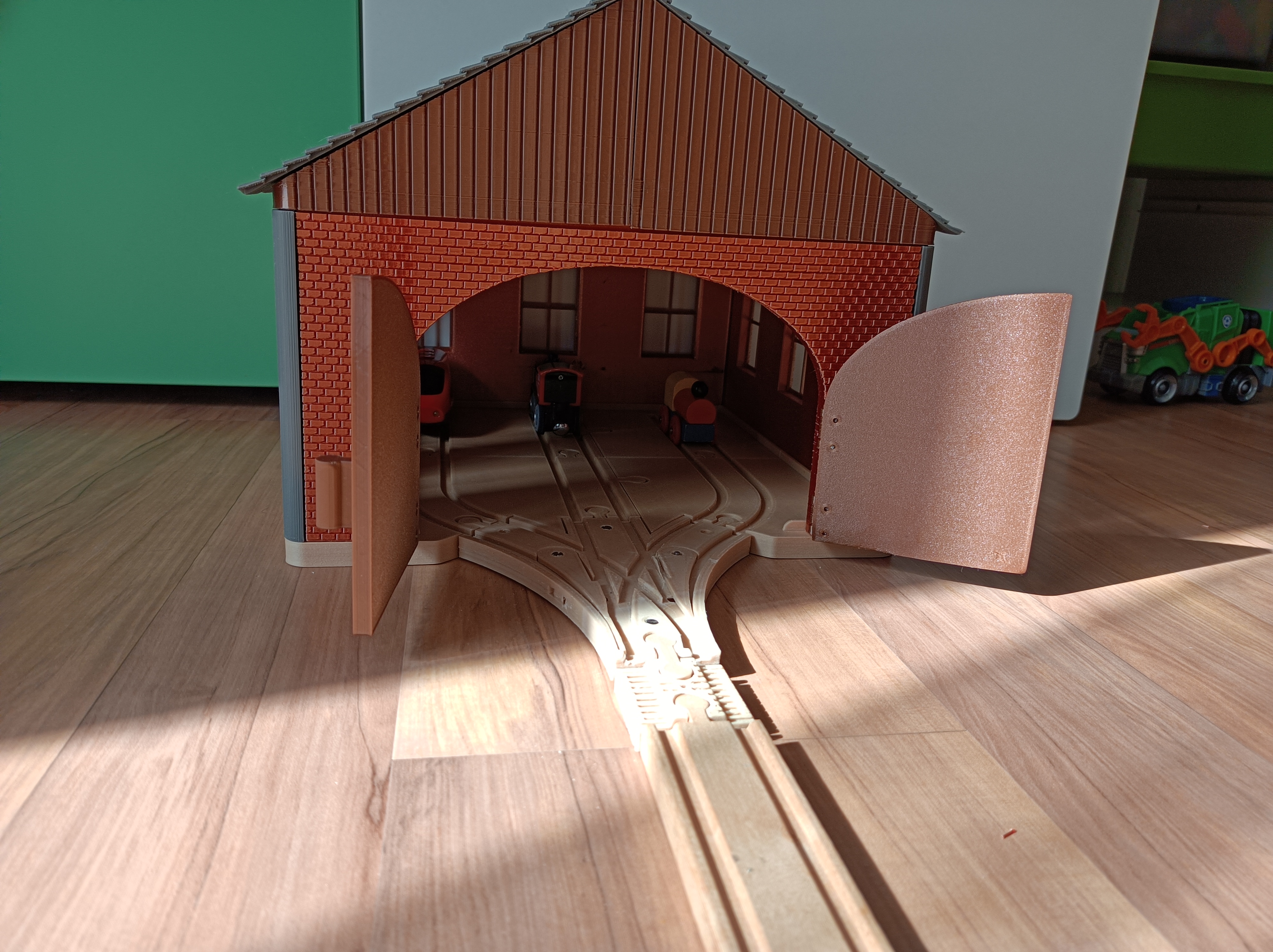 Brio Ikea wooden Train Shed / Hangar for smaller printers