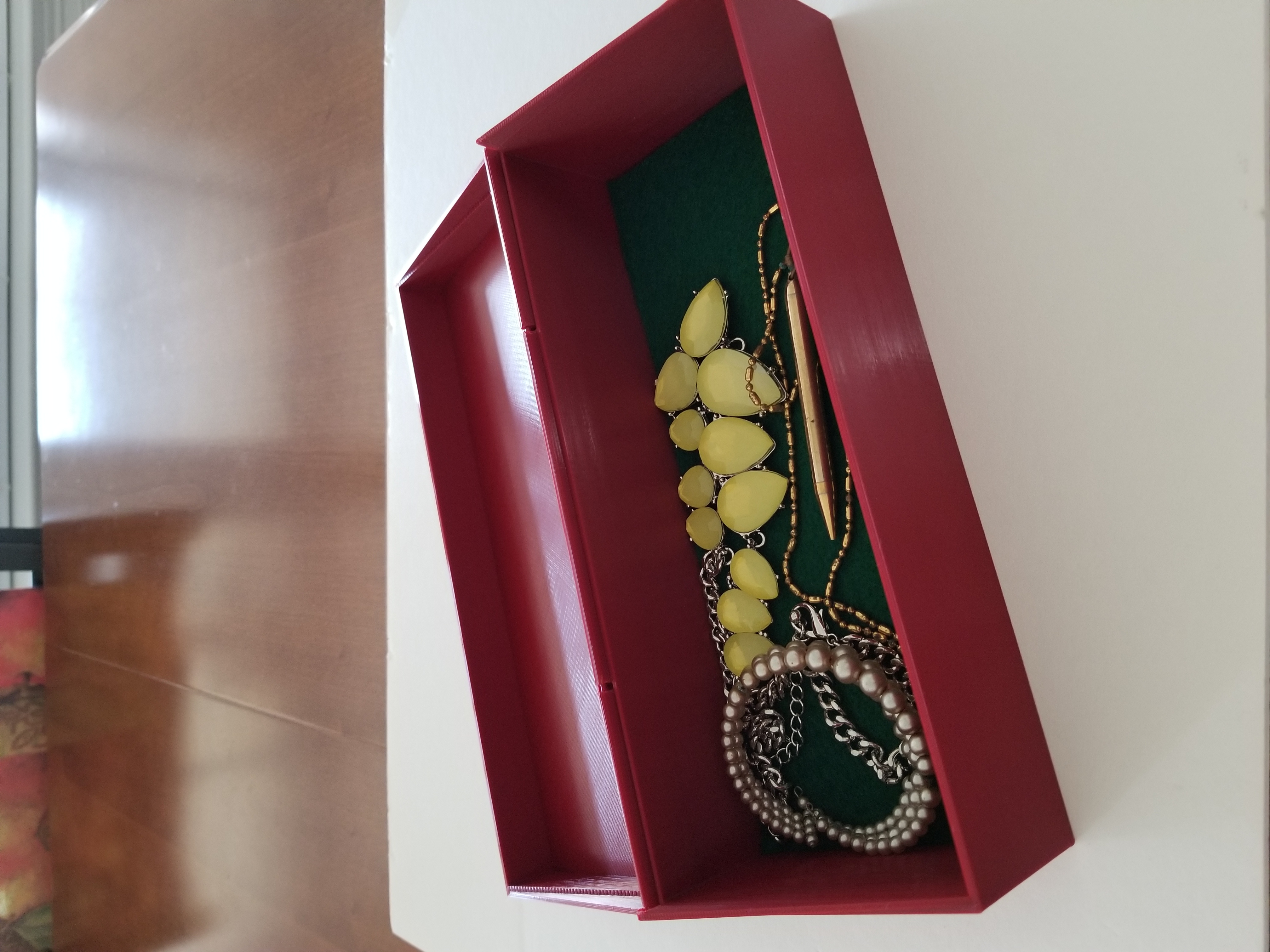 Hinged storage box