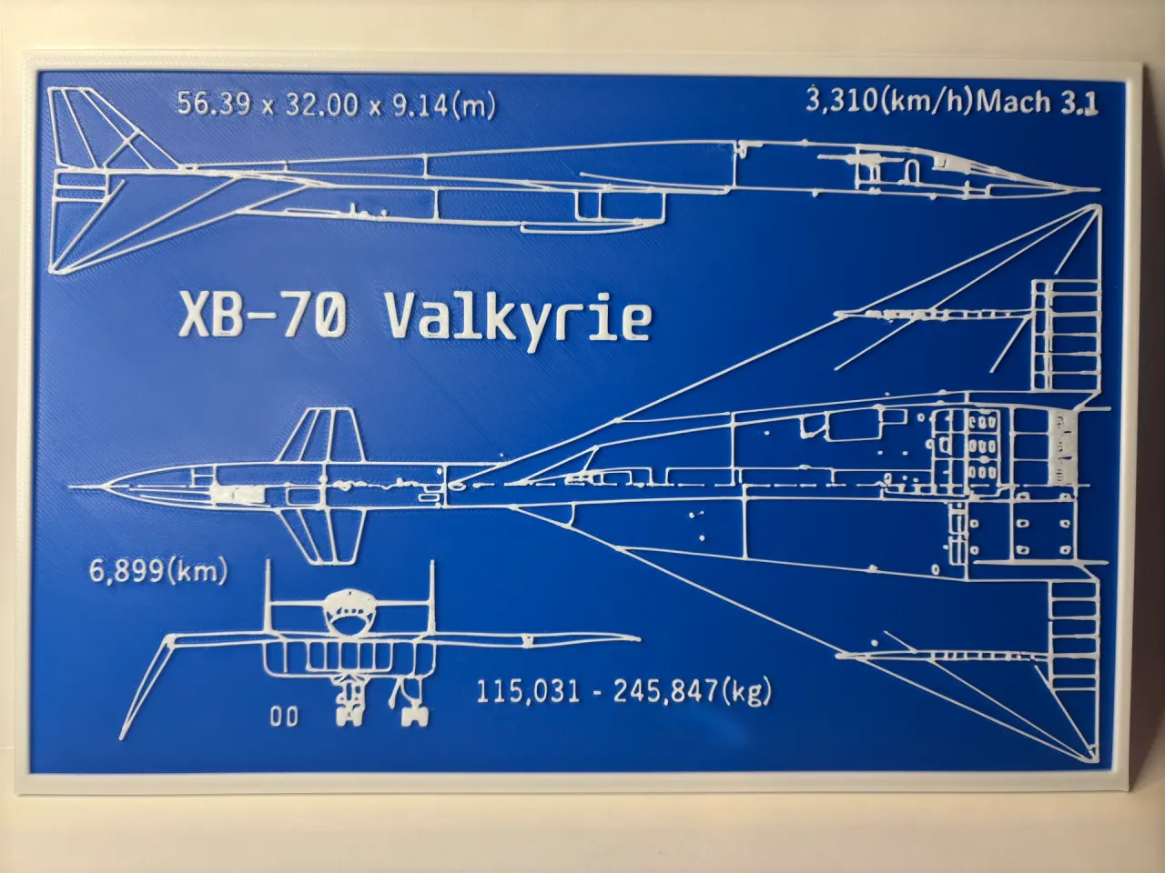 North American XB70 Valkyrie - Blueprint by PaperPlaneLab