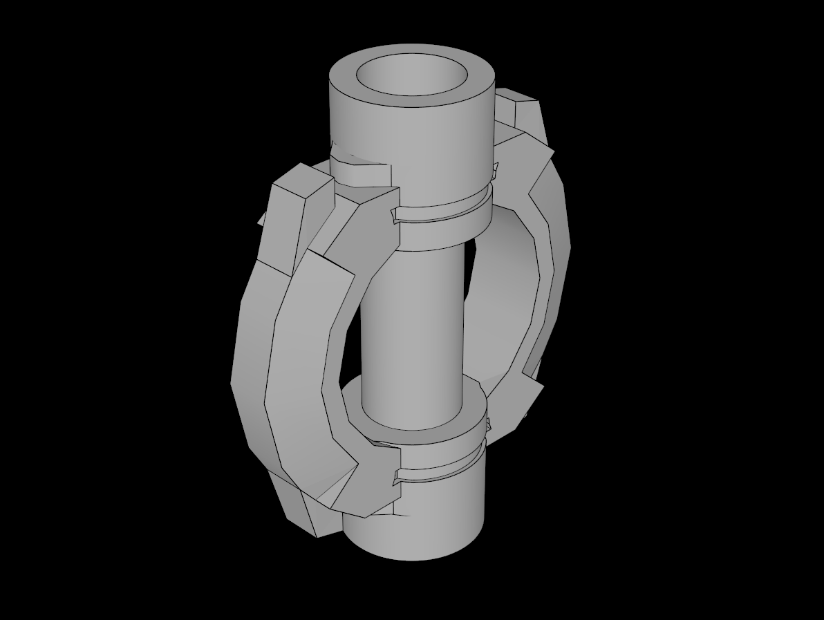 Lego Compatible (18673.dat) Minifig Lightsaber Hilt with Round Guard