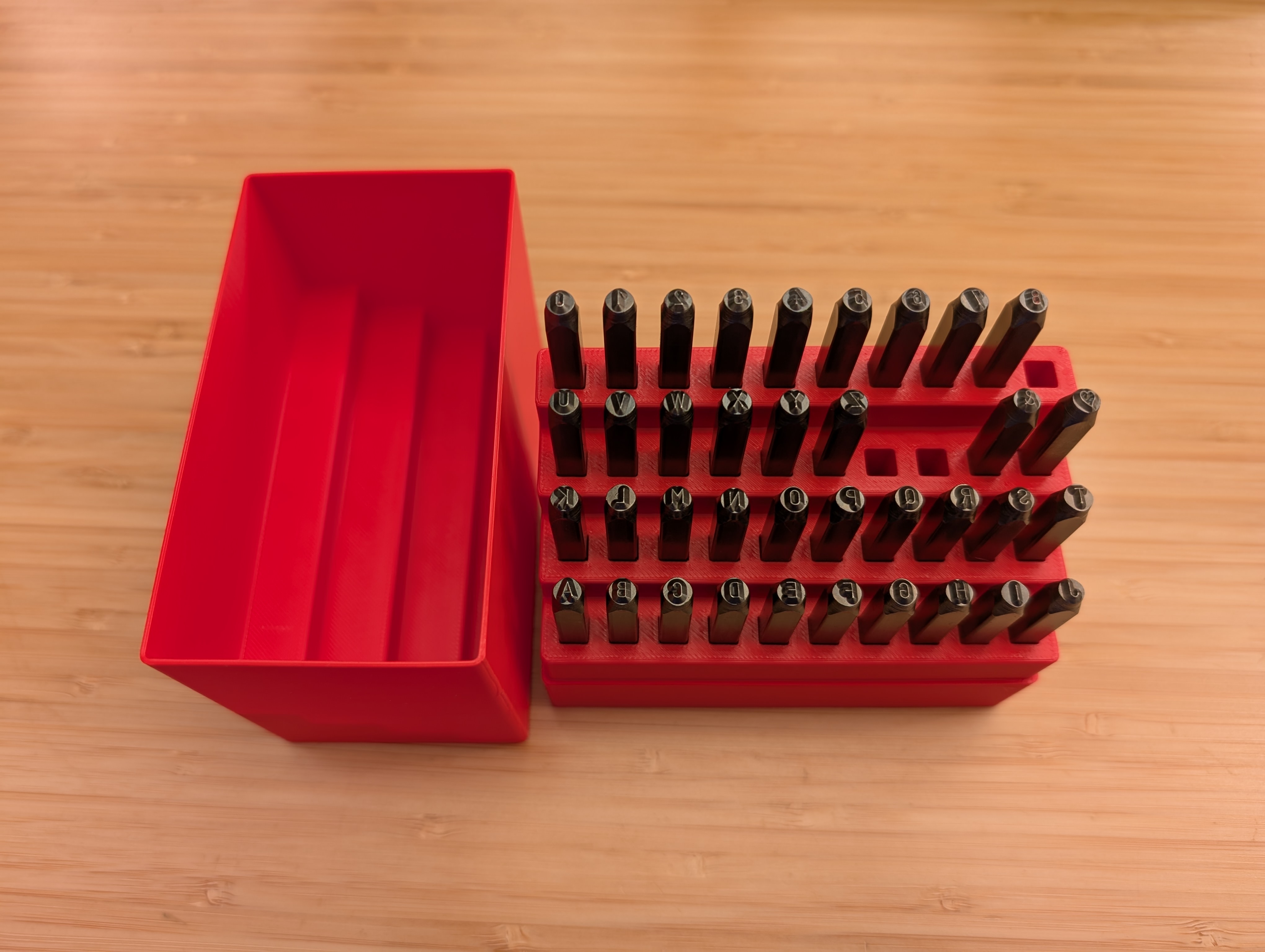 Organizer for 3mm Lettering Punches