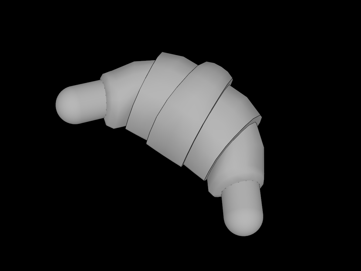 Lego Compatible (33125.dat) Minifig Food Croissant