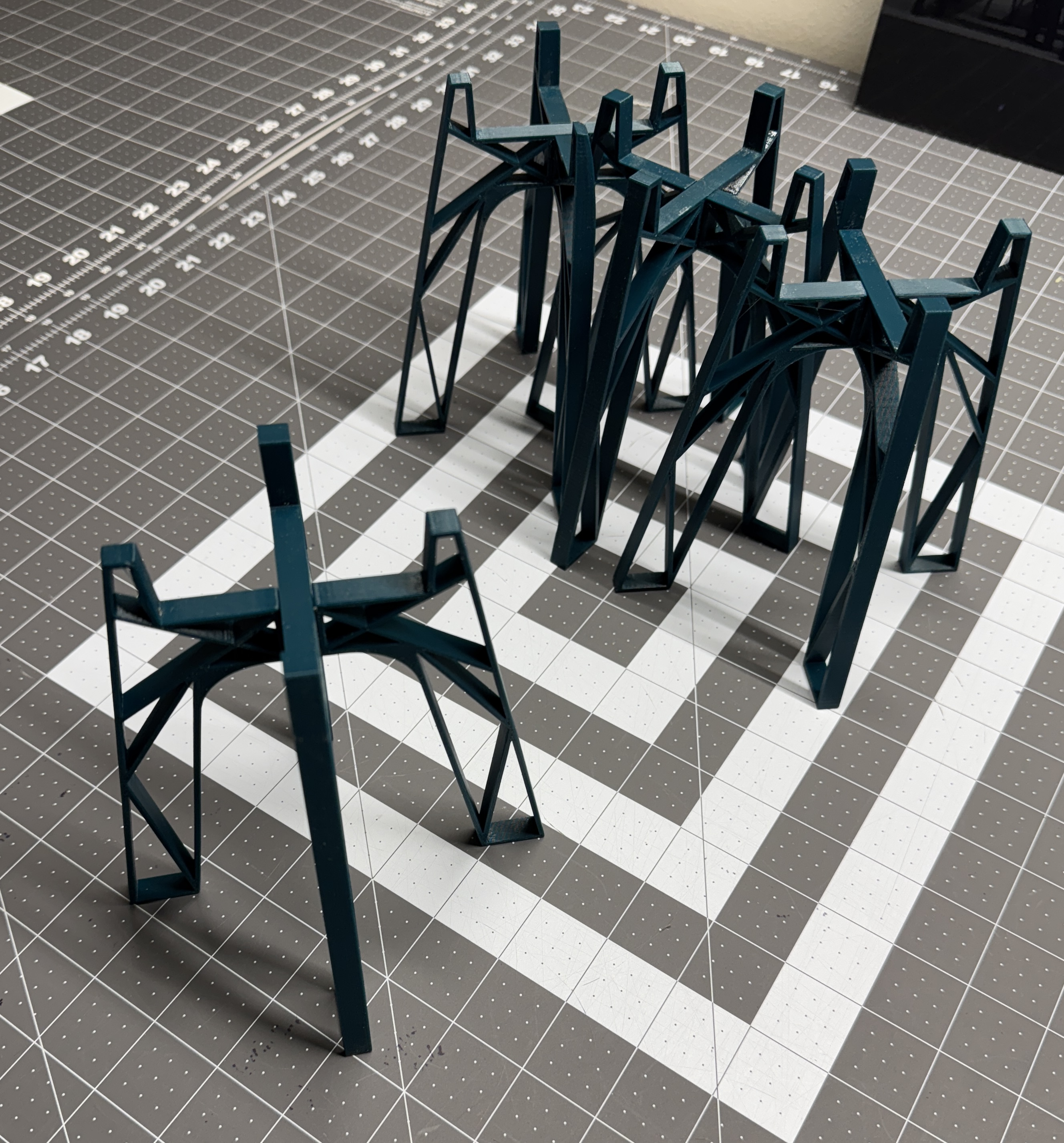 Miniatura 6 do modelo 3D 5" BORA Centipede Table Risers/Stands - Flat packing