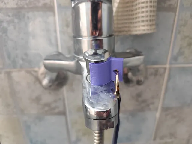 shower tap button locking clip