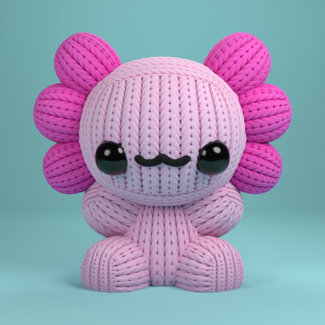 knitted axolotl — miniatura 2