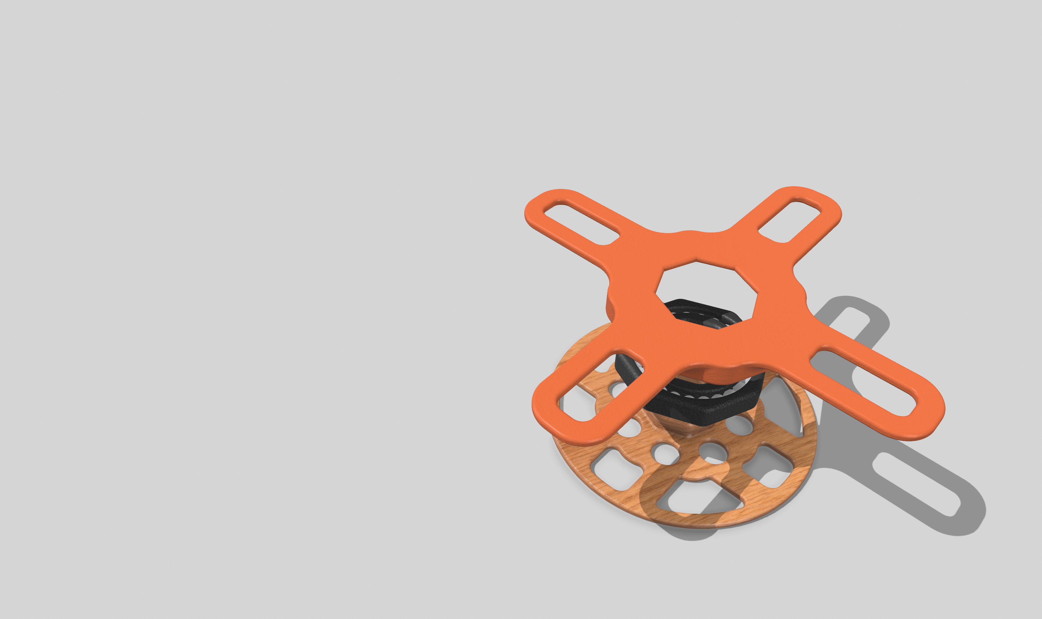 Rotating Display with Rolling Bearing (Octagonal) (stl, 3mf, step) — thumbnail 8