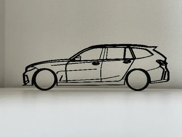Silhouette BMW 3er Wallart (3 Series G21)