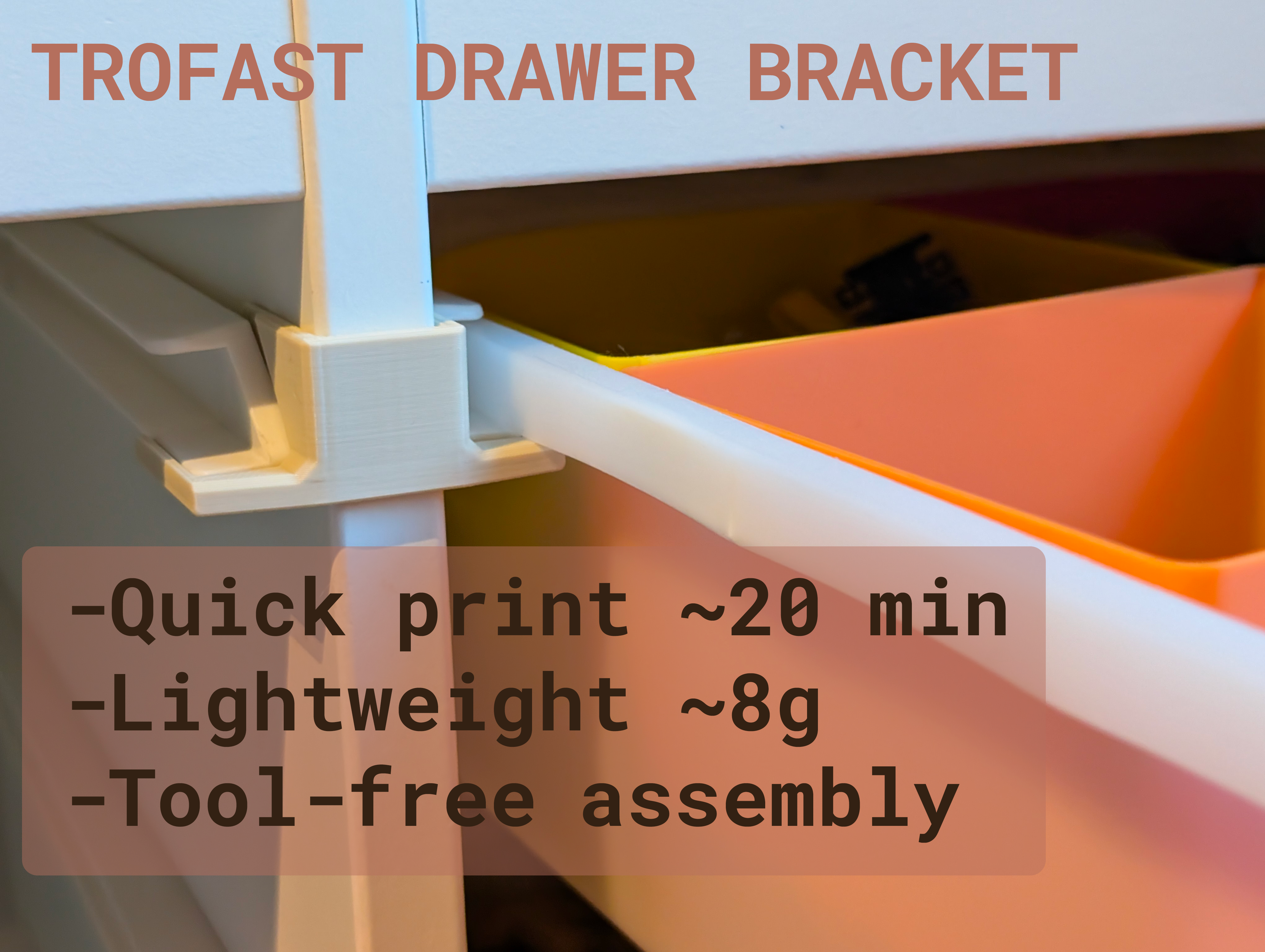 IKEA Trofast Drawer Guide - Reinforcement Supports