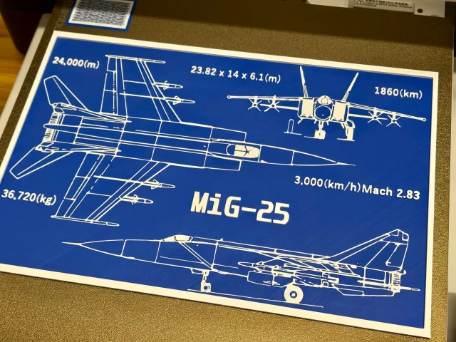 MIG-25 Blueprint - Technical Drawing