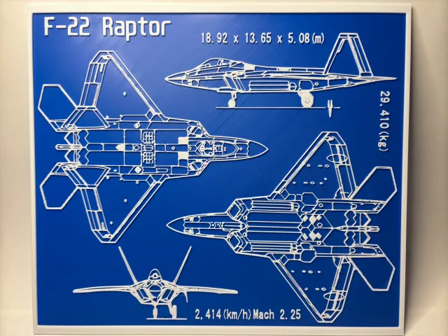 Lockheed Martin F-22 Raptor - Blueprint