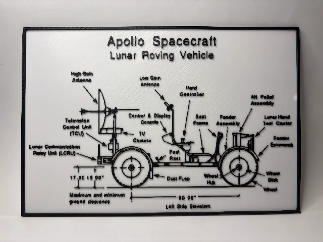 Lunar Roving Vehicle - Moon Buggy - Blueprint