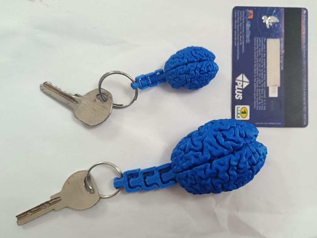 brain mri keychain
