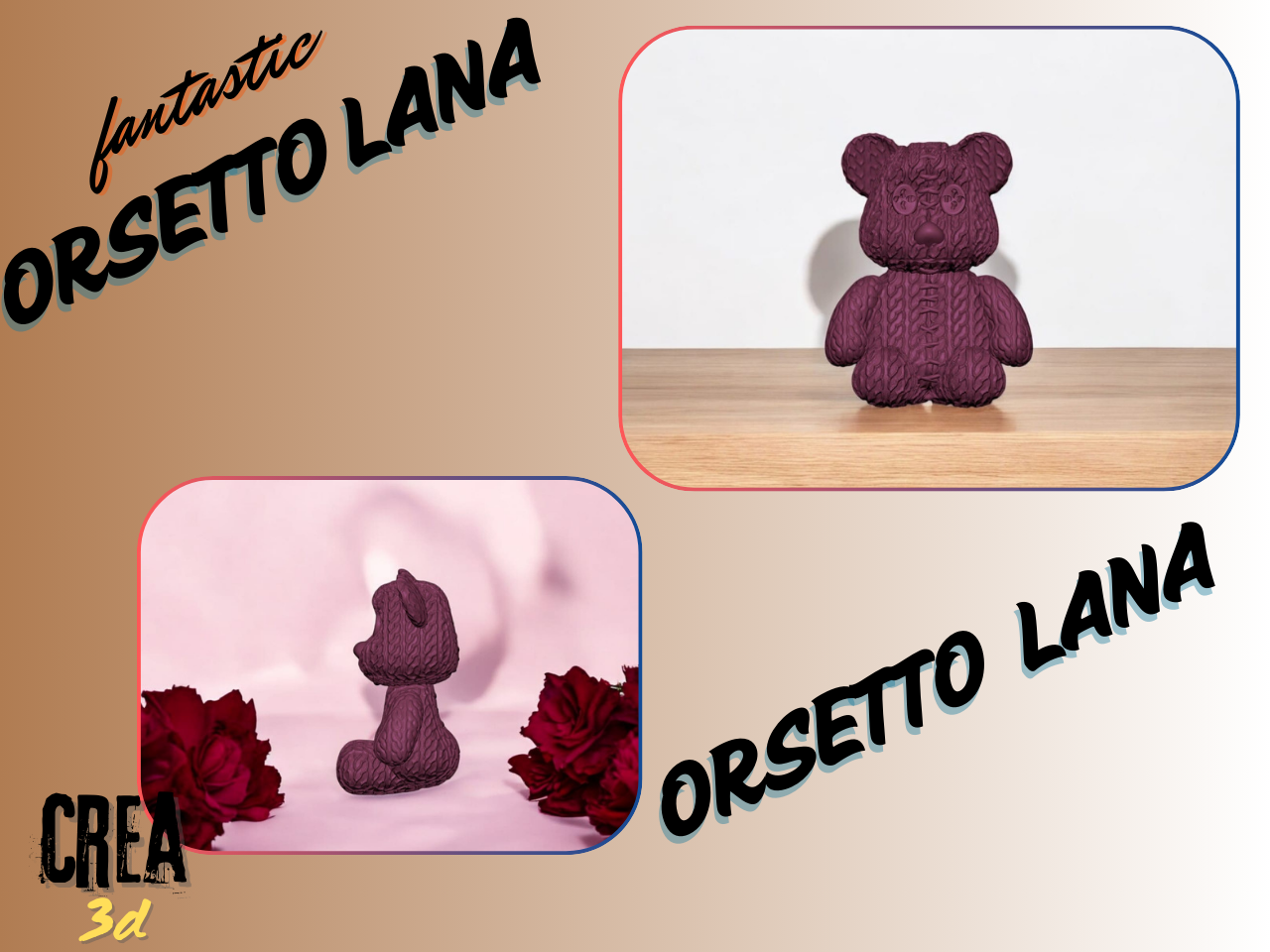 orsetto portachiavi lana